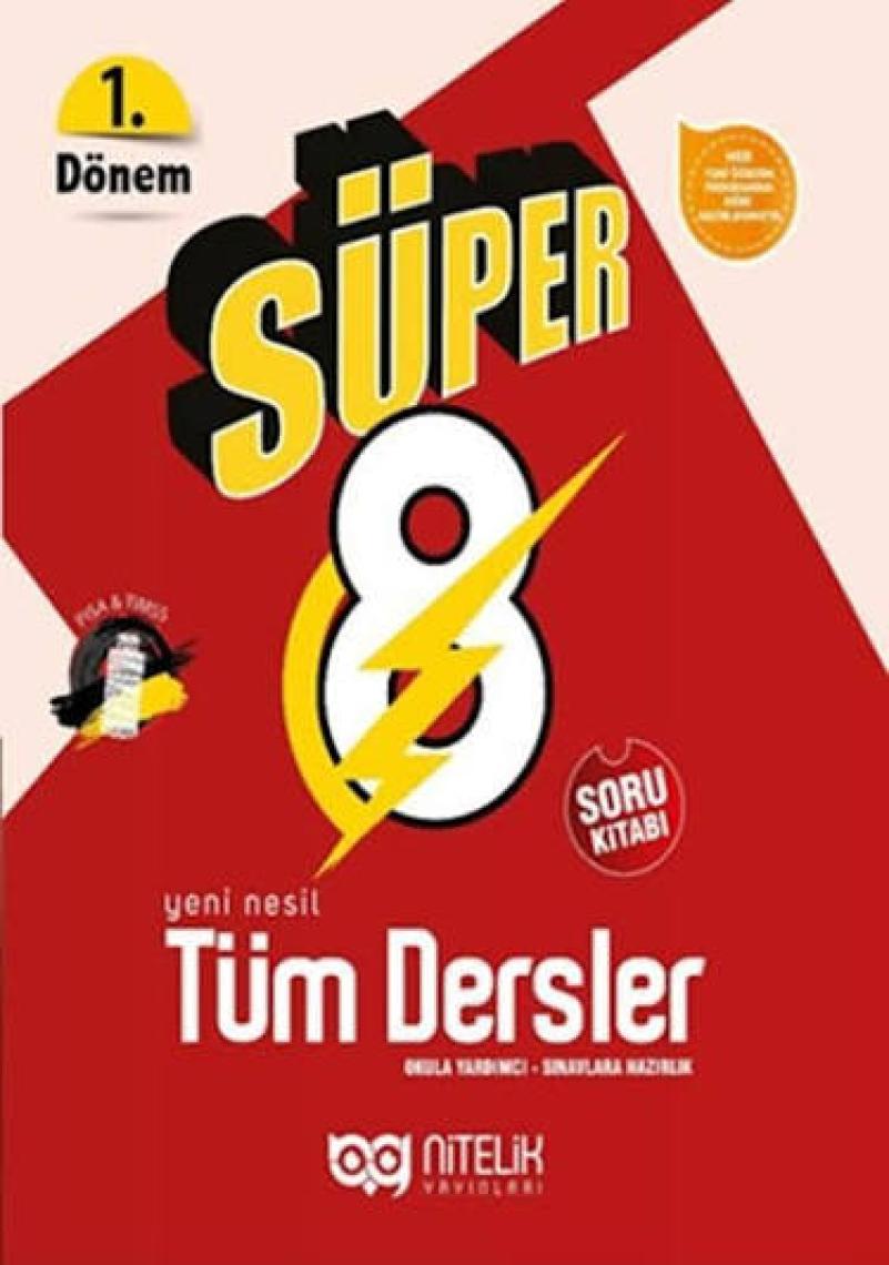 Nitelik Yayınları 8. Sınıf LGS 1. Dönem Tüm Dersler Süper Soru Kitabı