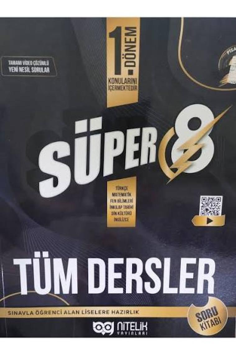 Nitelik Yayınları 8. Sınıf LGS 1. Dönem Tüm Dersler Süper Soru Kitabı