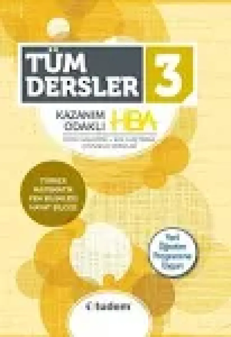 Tudem Yayınları 3. Sınıf Tüm Dersler HBA