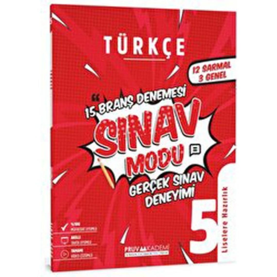 Pruva Akademi 5. Sınıf Türkçe Sınav Modu 15 Branş Deneme Pruva Akademi