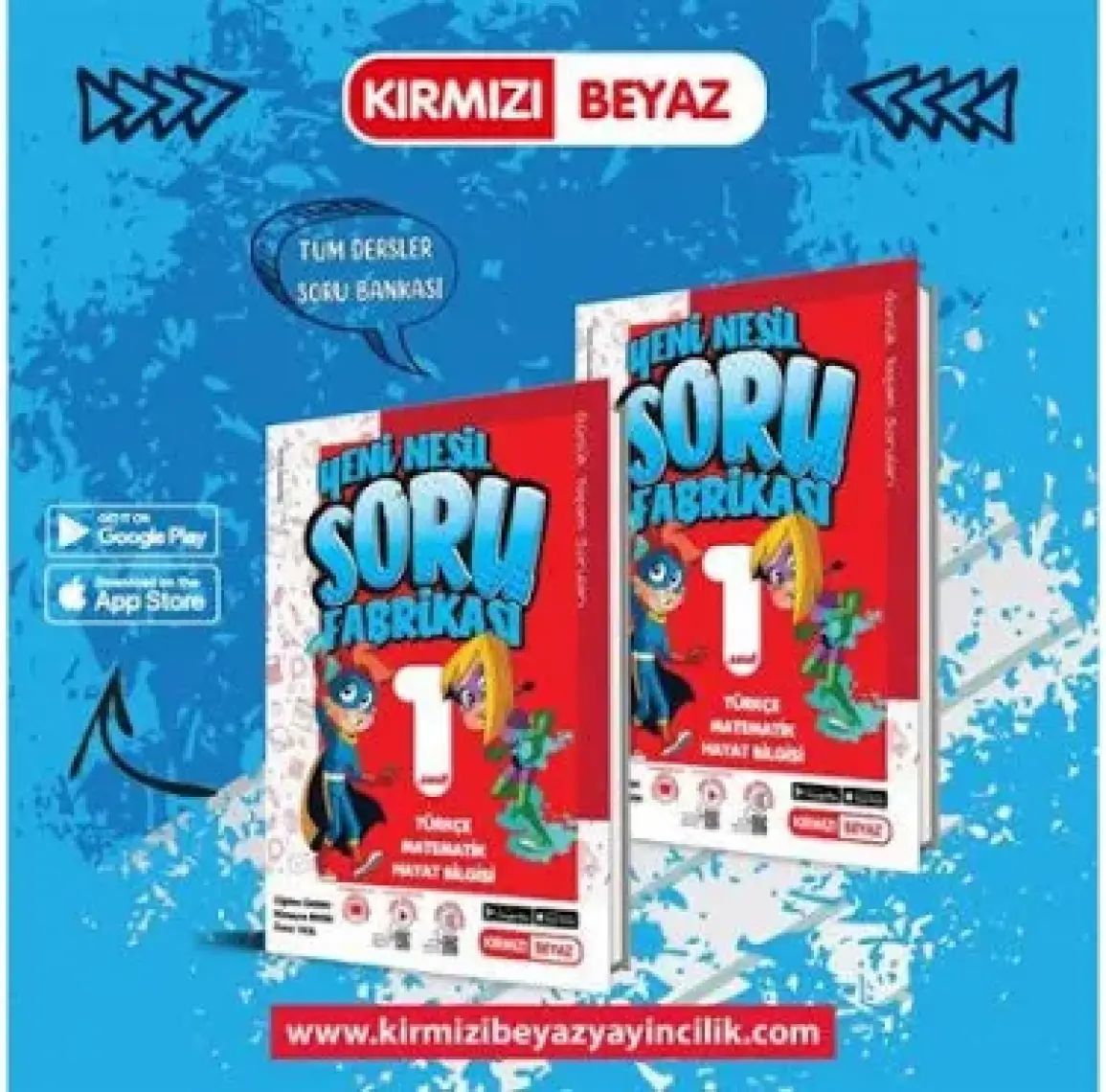 Kırmızı Beyaz Yayınlar 1.Sınıf Tüm Dersler Yeni Nesil Soru Bankası