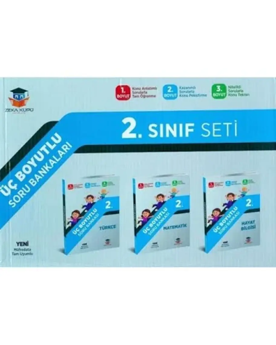 Zekaküpü Yayınları 2.Sınıf 3 Boyutlu Soru Bankası Seti