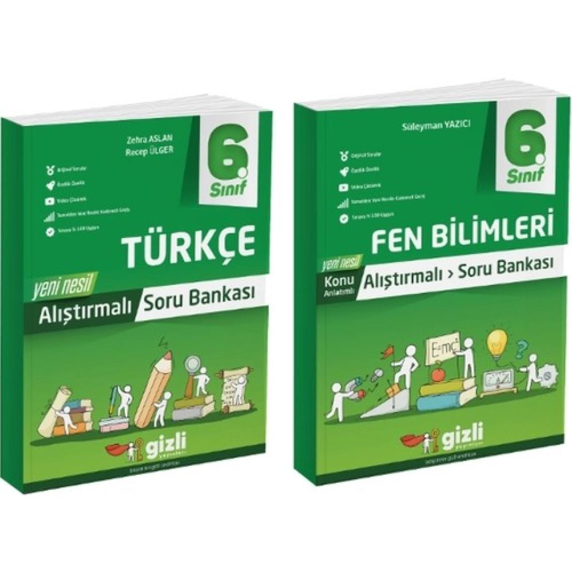 Gizli Yayınları 6. Sınıf Türkçe Alıştırmalı Soru Bankası - Fen Bilimleri Alıştırmalı Soru Bankası