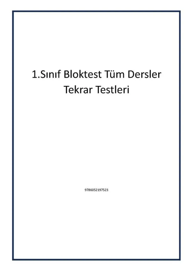 Tudem Yayınları 1 Tüm Dersler Tekrar Testleri
