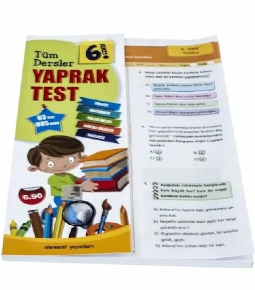 Element Yayınları 6. Sınıf Tüm Dersler Yaprak Test