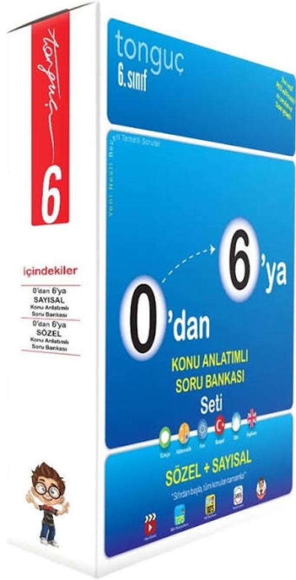 Tonguç Akademi 6. Sınıf 0'dan 6'ya Sayısal Sözel Konu Anlatımlı Soru Bankası Seti