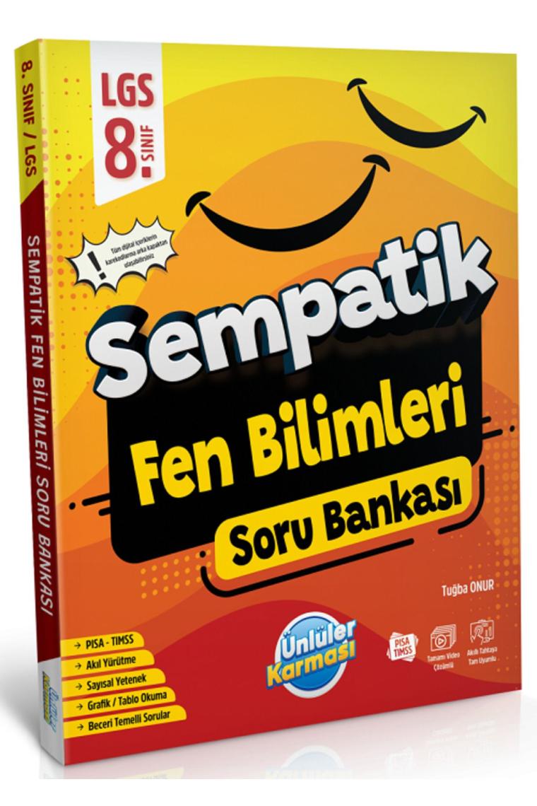 Ünlüler Karması 8. Sınıf LGS Sempatik Fen Bilimleri Soru Bankası