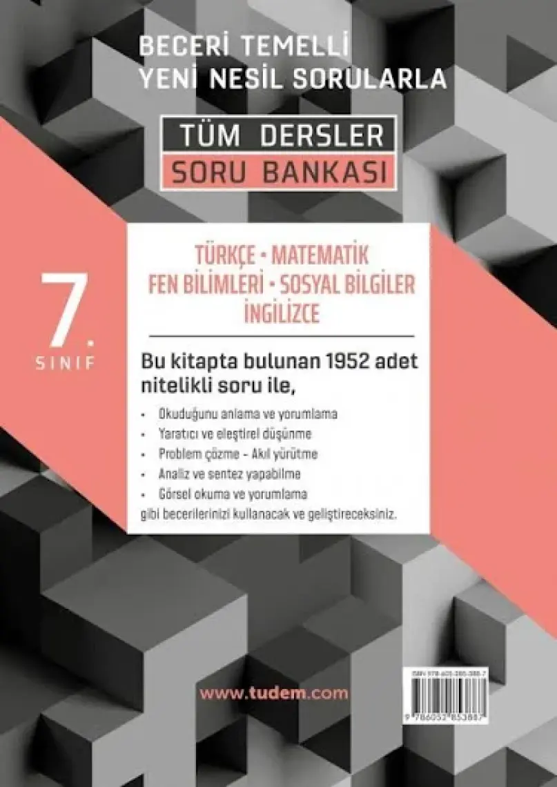 Tudem Yayınları 7. Sınıf Tüm Dersler Soru Bankası