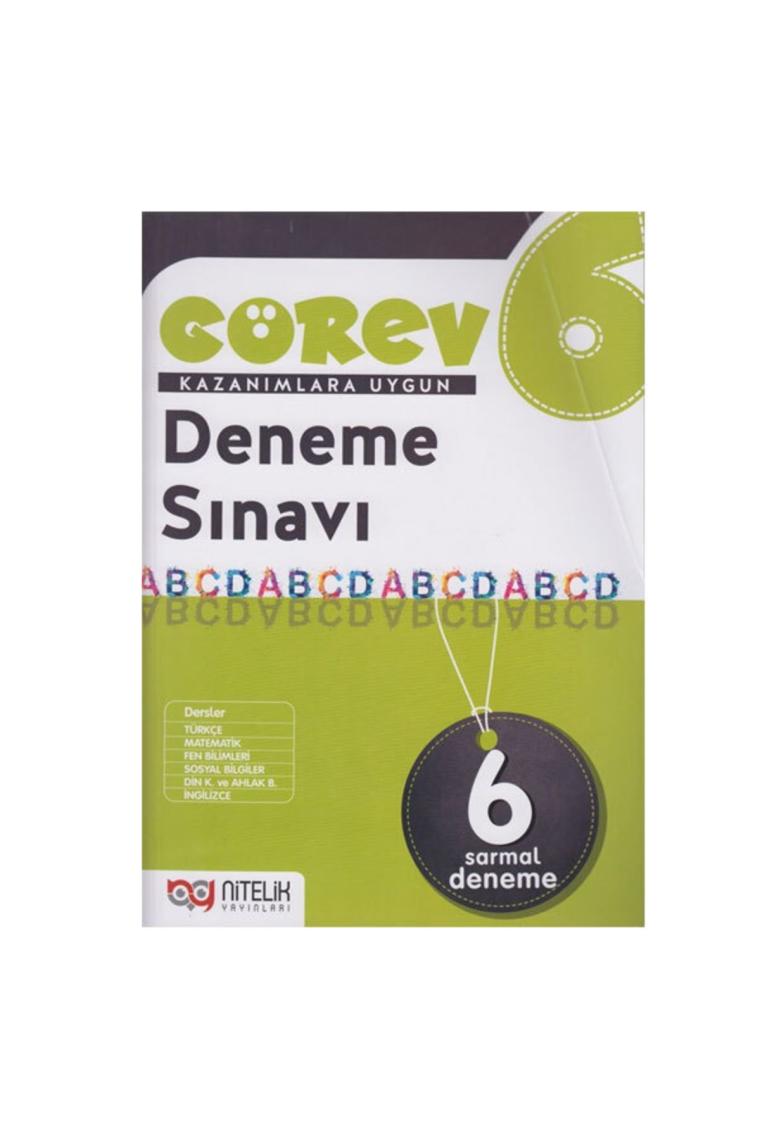 Nitelik Yayınları 6. Sınıf Görev 6'li Deneme Sınavı