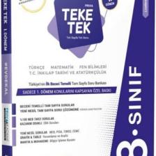 Pruva Akademi 8. Sınıf Teke Tek 1. Dönem Tam Sayfa Soru Bankası
