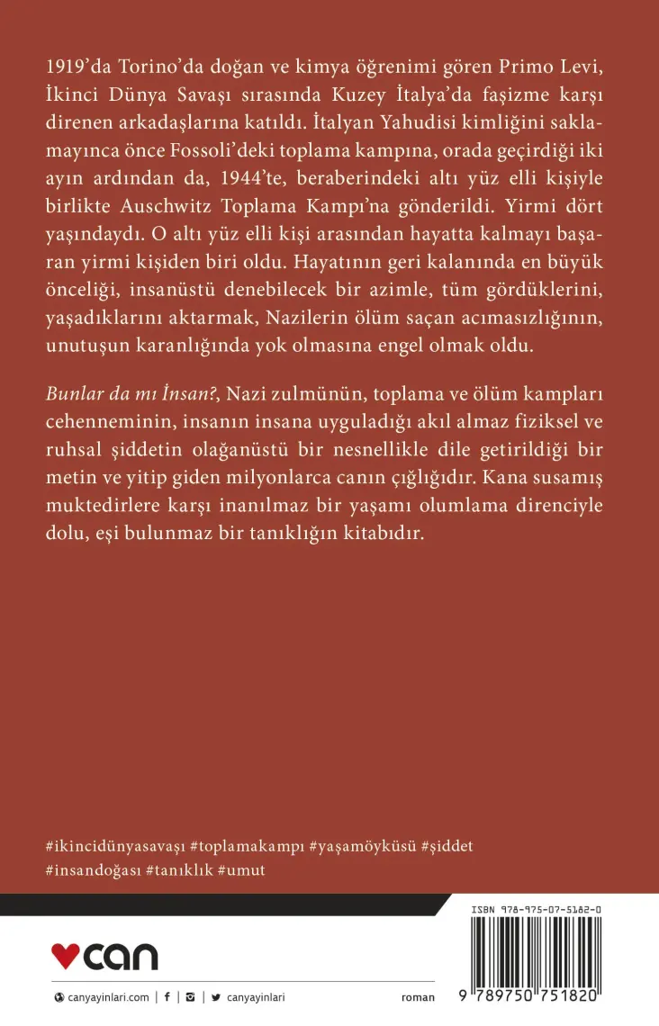 Bunlar Da Mı İnsan - Primo Levi