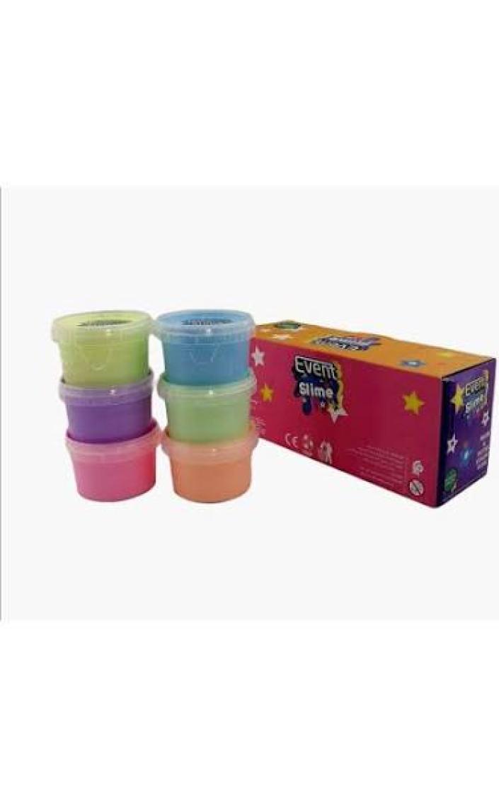 Event Hazır Slime Oyun Hamuru Eğitici Jel 6'lı