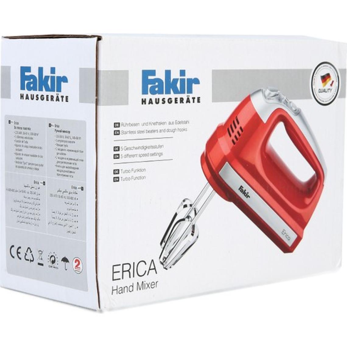 Fakir Erica Kırmızı 600 W Mikser