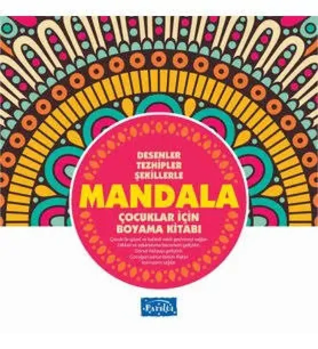 Mandala - Çocuklar İçin Boyama Pembe Kitap -