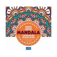 Mandala - Çocuklar İçin Boyama Turuncu Kitap -