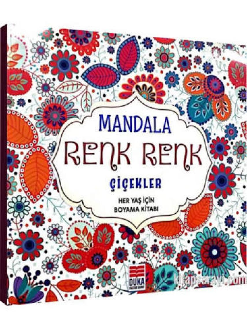 Evrensel Mandala Renk Renk Çiçekler
