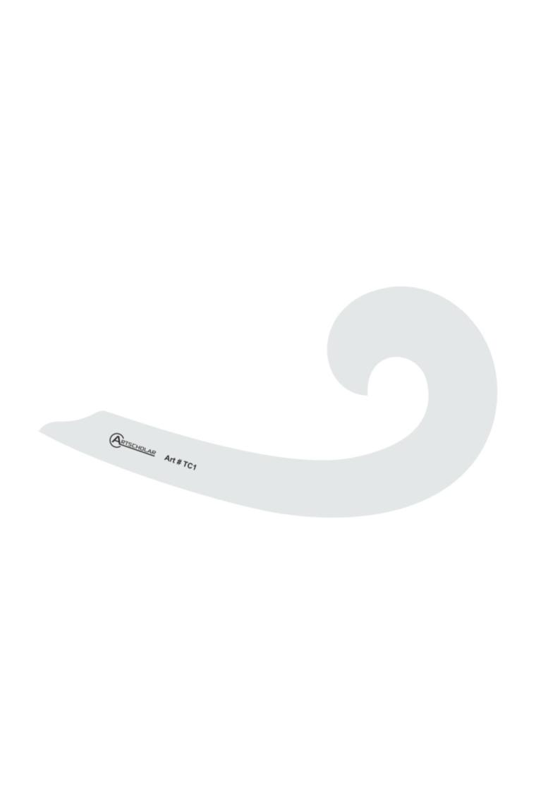 Şeffaf Riga Eğri Kol Cetveli 23cm N:tc-1