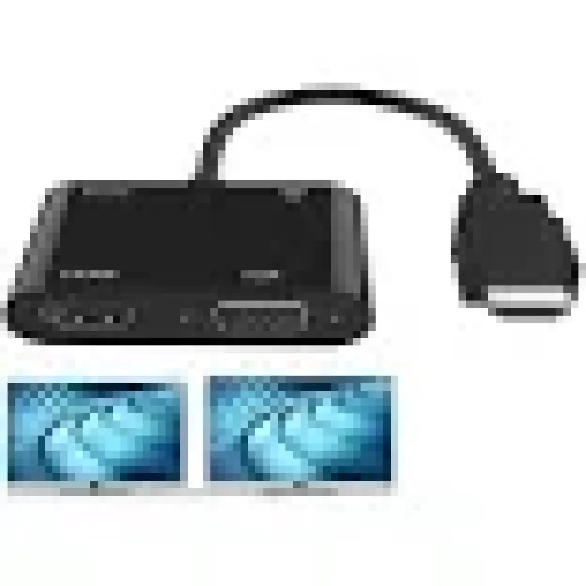 Alfais 4671 HDMI To HDMI + VGA Monitör Çevirici Dönüştürücü Switch Splitter Adaptör Kablo Ekran Kartı Aksesuarı