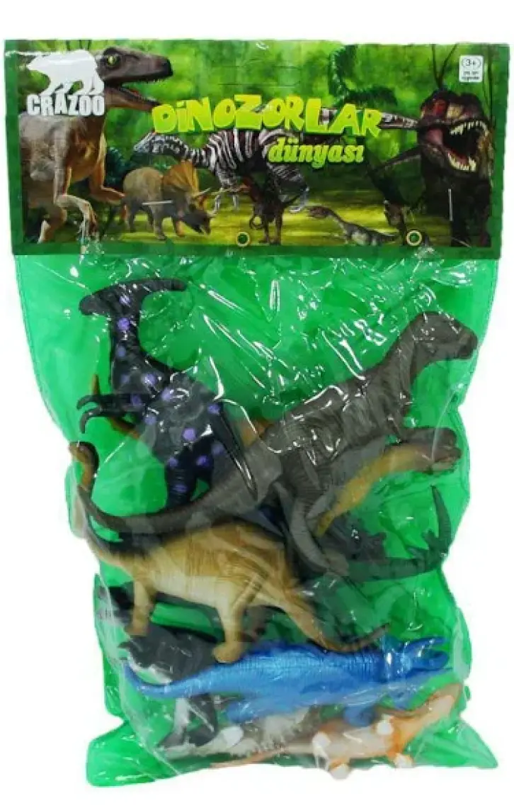 Dinozorların Dünyası Poşetli 9'lu Hayvan Oyun Seti