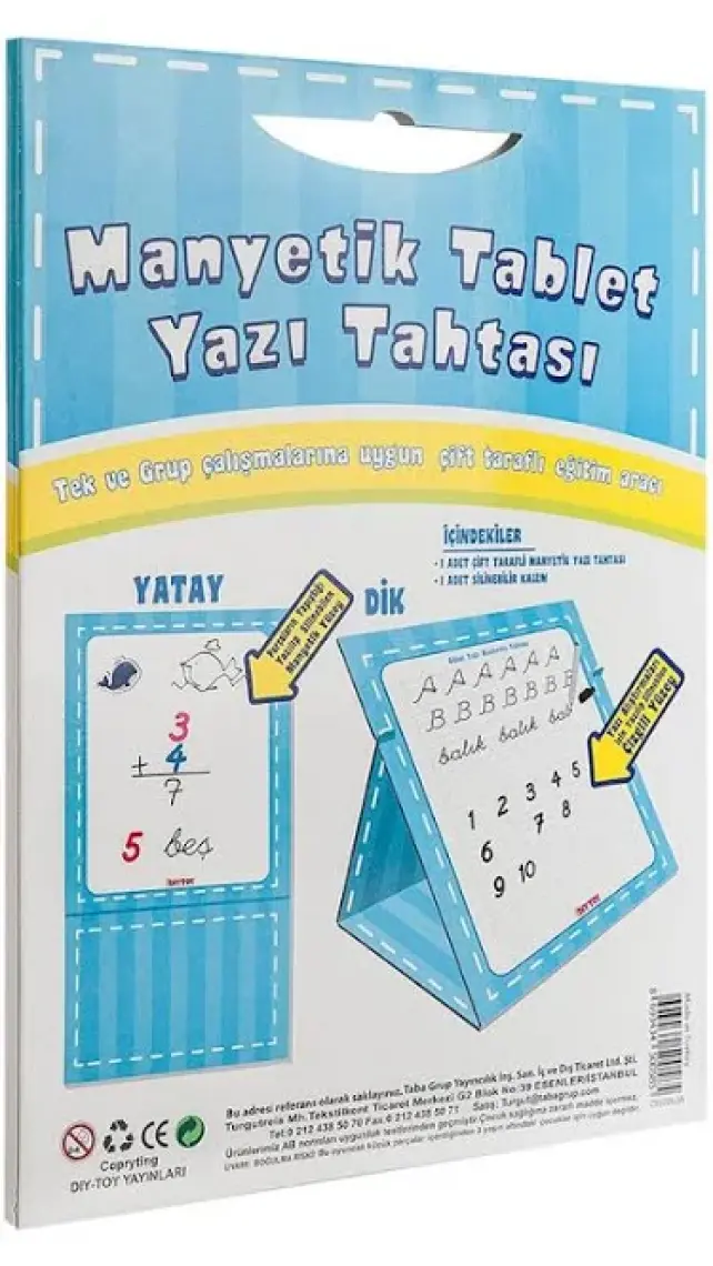 Diytoy 0585 Manyetik Tablet Yazı Tahtası Mavi