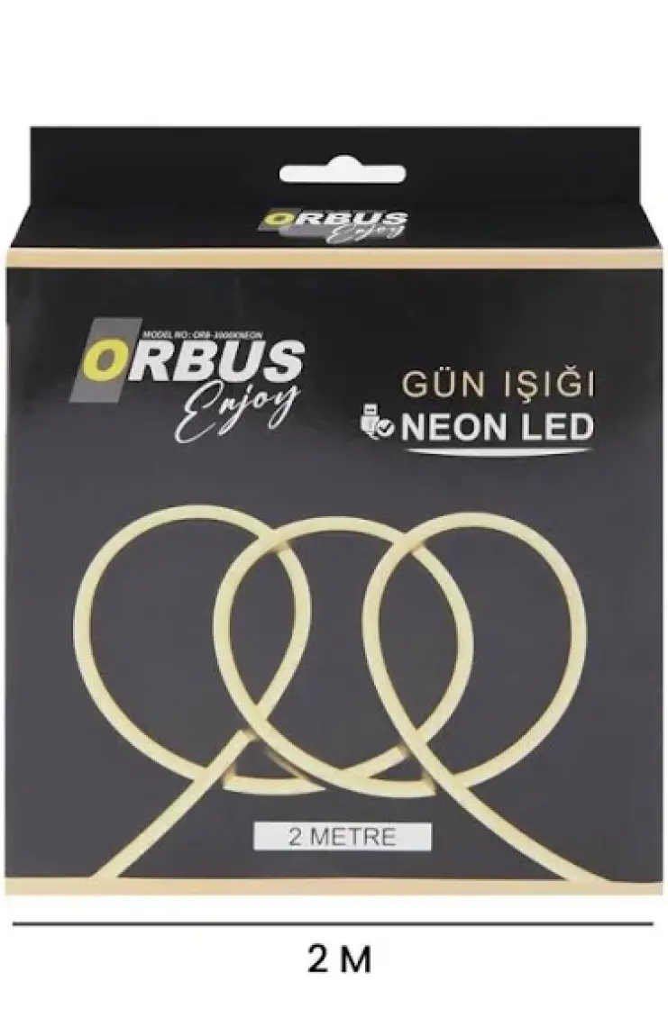 Neon Şerit Led 3000K Gün Işığı 2 Metre USB'li