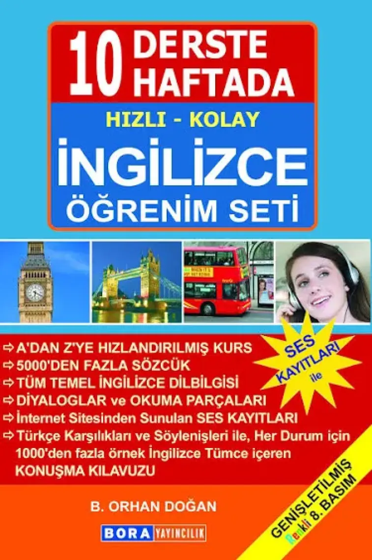 10 Derste / 10 Haftada Hızlı Kolay İngilizce Öğrenim Seti - B. Orhan Doğan