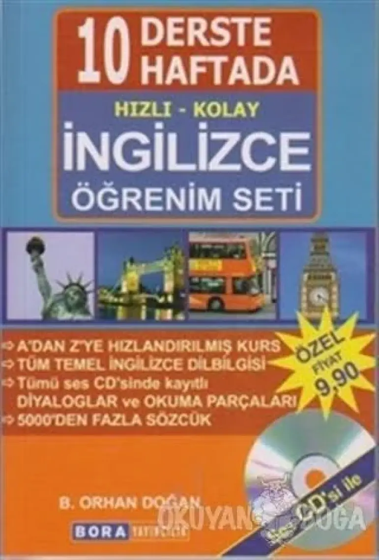 10 Derste / 10 Haftada Hızlı Kolay İngilizce Öğrenim Seti - B. Orhan Doğan