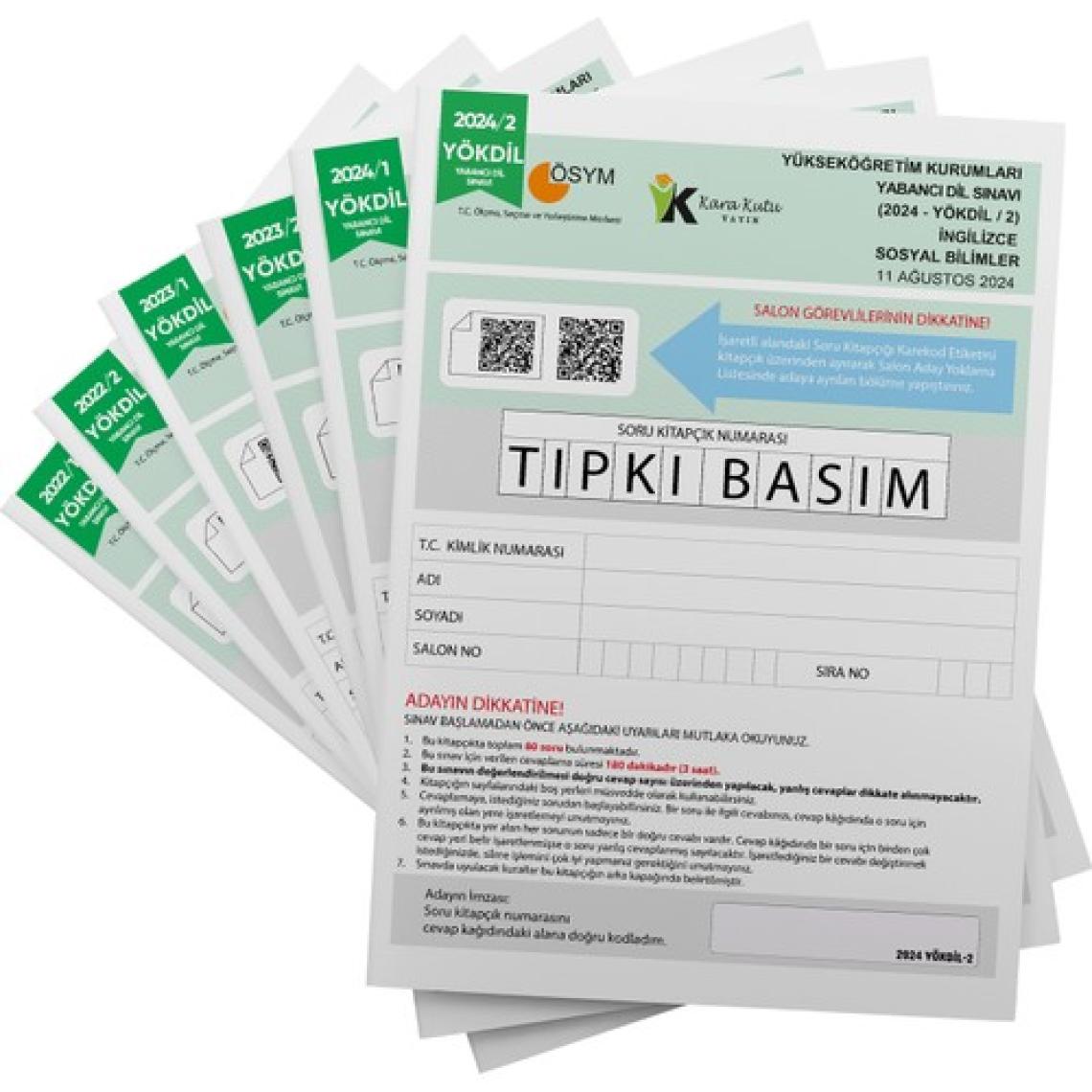 2025 Yökdil Ingilizce Sosyal Bilimler Ösym Çıkmış Soru Tıpkı Basım Deneme Paketi 6lı Türkiye Geneli