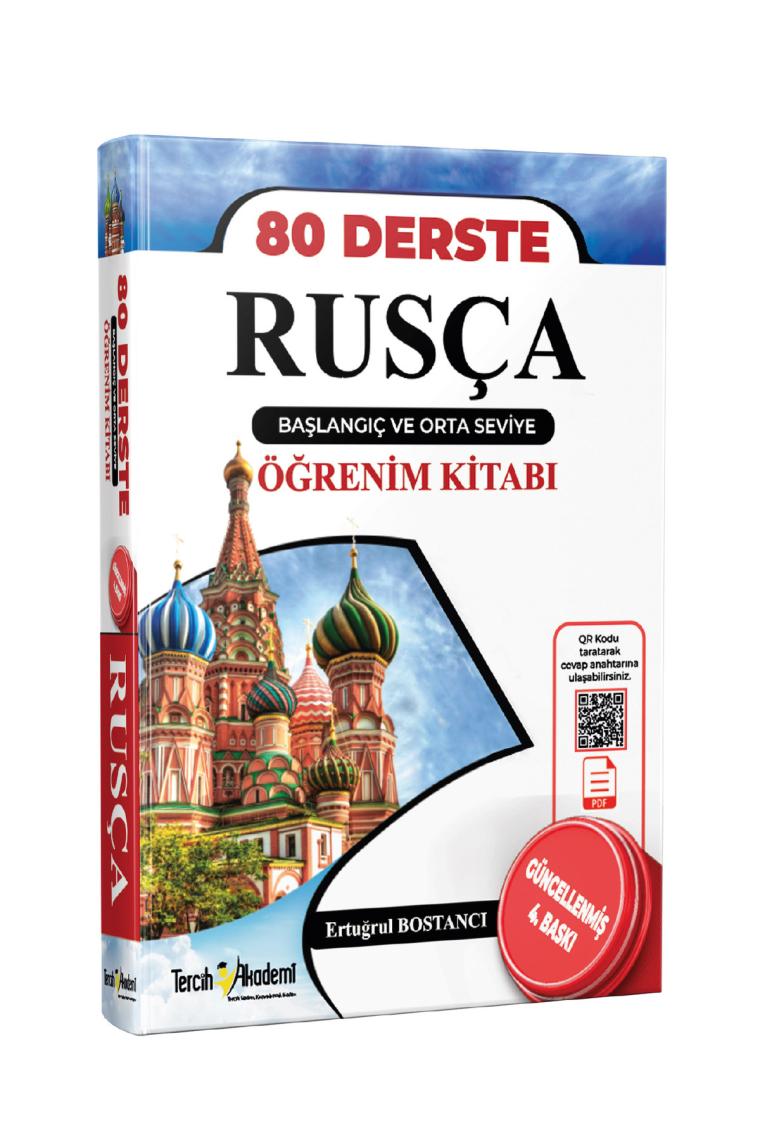 80 Derste Rusça Başlangıç ve Ögrenim Kitabı Cevap Anahtarlı Güncel Baskı