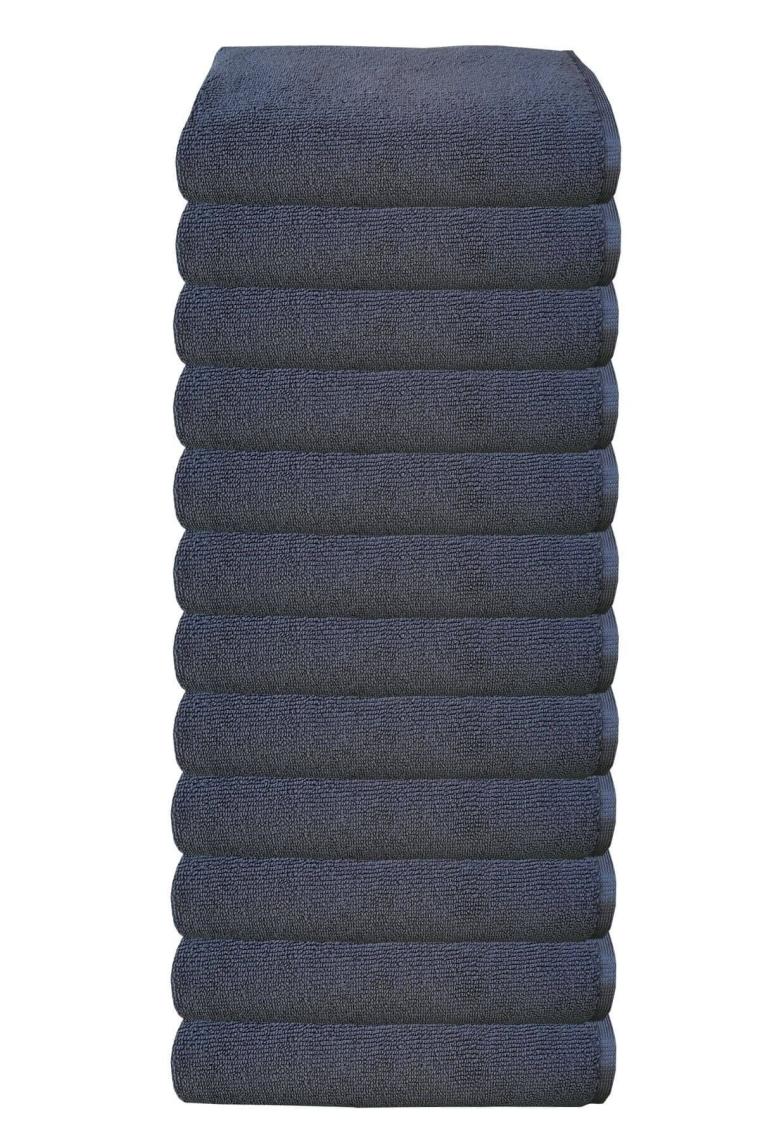 12li Paket Boya Tutmayan Mikrofiber El Yüz Spor Kuaför Havlusu 50x90 Cm
