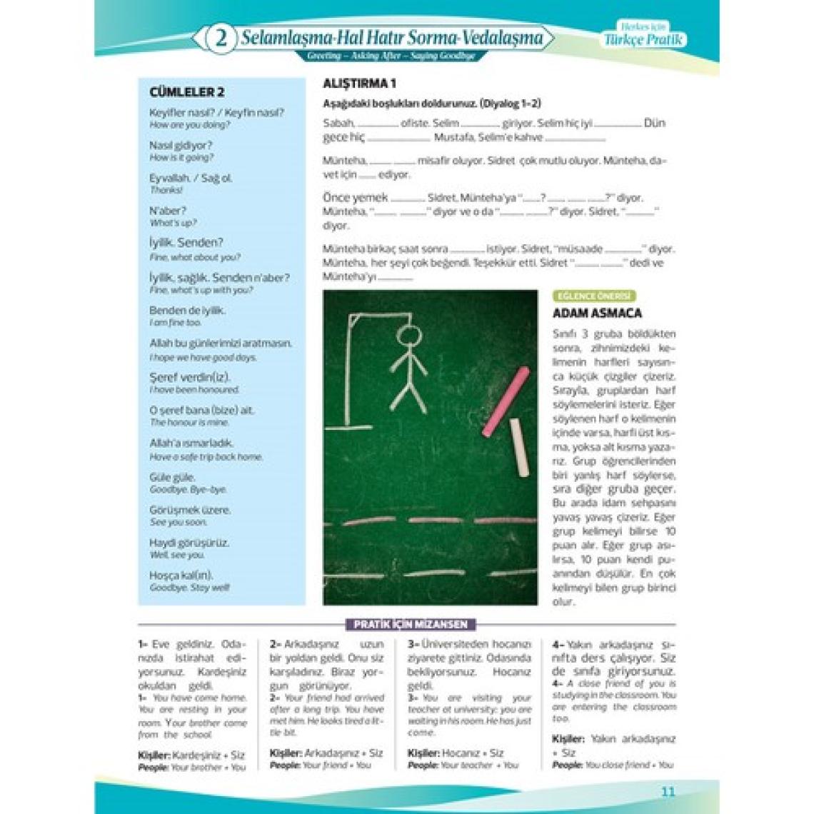 Akdem Yayınları Herkes İçin Türkçe Pratik - Turkish Practice For All - Begüm Esra Kara Göktepe