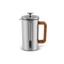 Poly Wood Borosilikat Cam/Çelik French Press 1000 ml