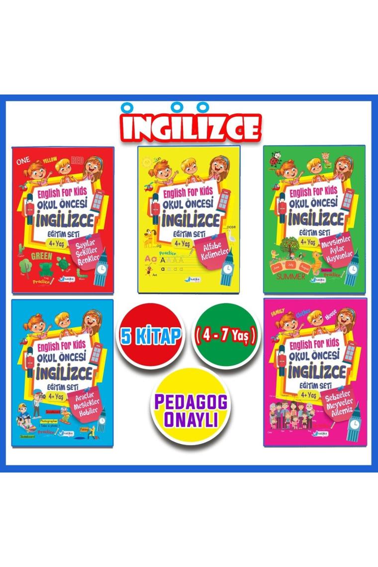 4 - 7 Yaş Ingilizce Eğitim Seti 5 Kitap