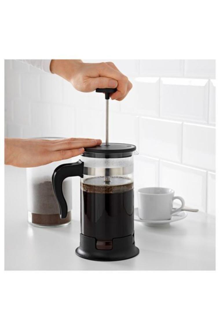 Siyah Cam French Press 1lt