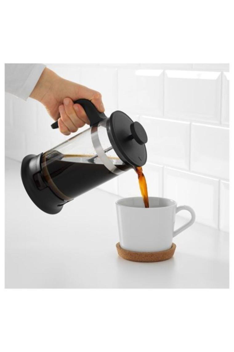 Siyah Cam French Press 1lt