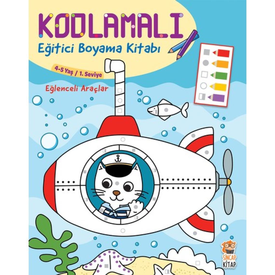 Kodlamalı Eğitici Boyama / 4-5 Yaş 1. ve 2. Seviye (2 Kitap)