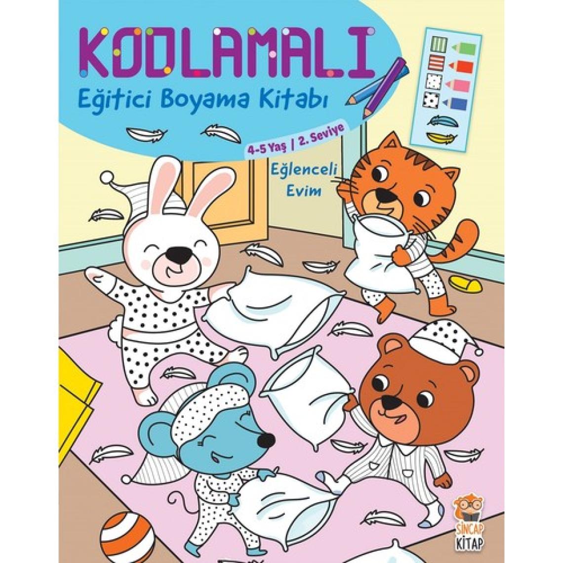 Kodlamalı Eğitici Boyama / 4-5 Yaş 1. ve 2. Seviye (2 Kitap)