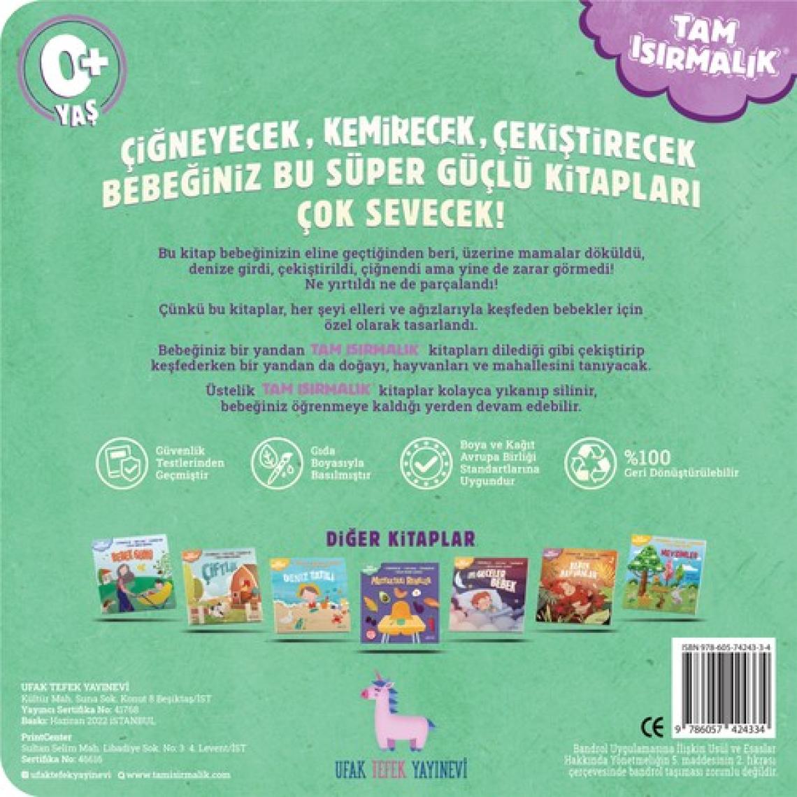 Tam Isırmalık Eğlenceli Doğa Yırtılmayan Yıkanabilir Çiğnenebilir Yırtılmaz Kitap