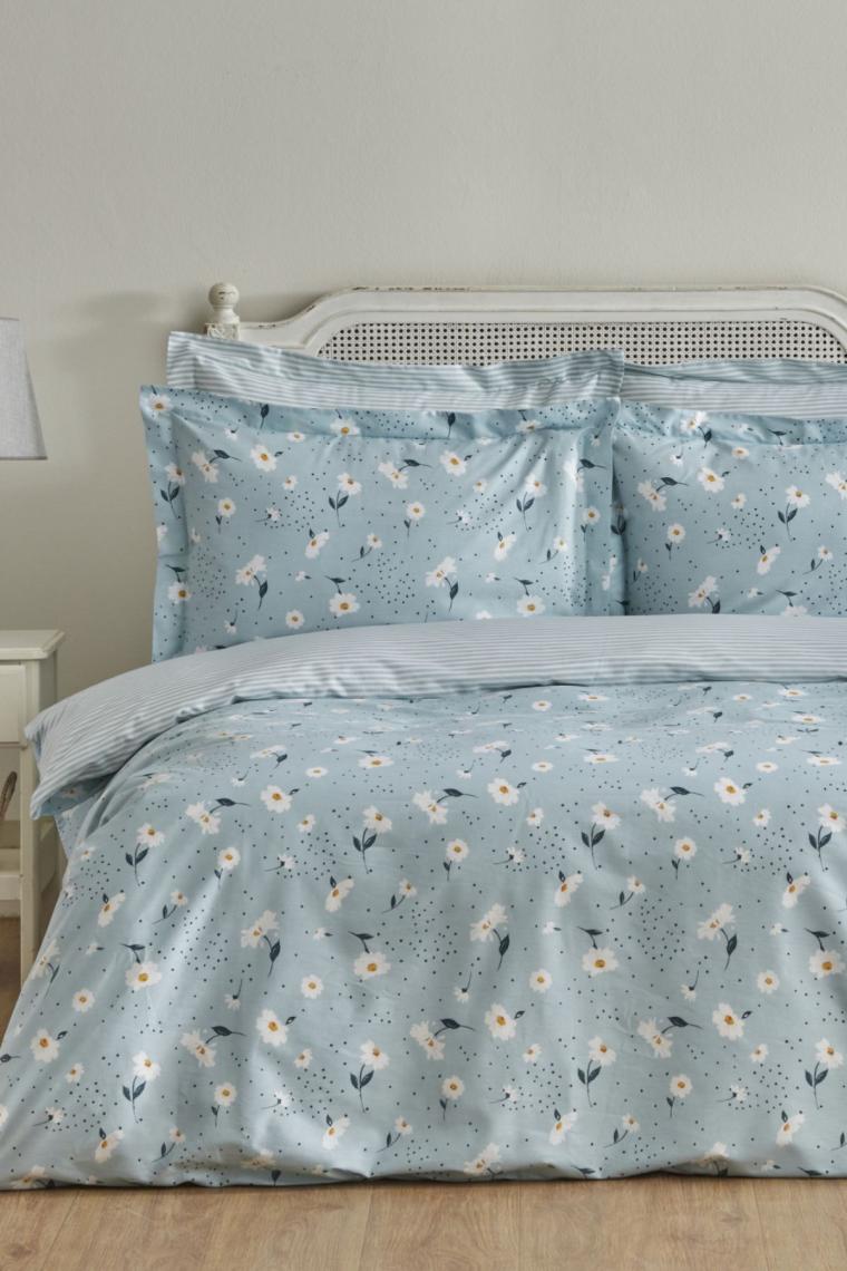 Karaca Home Daisy Mint %100 Pamuk Çift Kişilik Nevresim Takımı