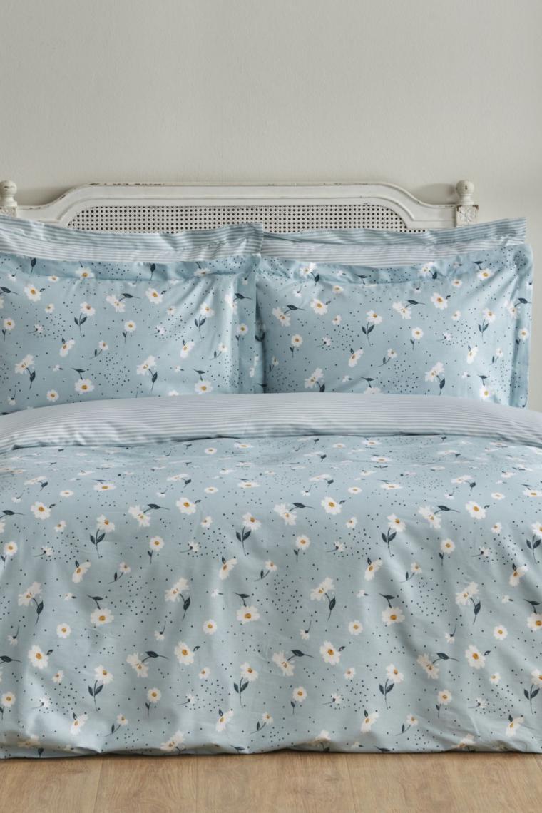 Karaca Home Daisy Mint %100 Pamuk Çift Kişilik Nevresim Takımı