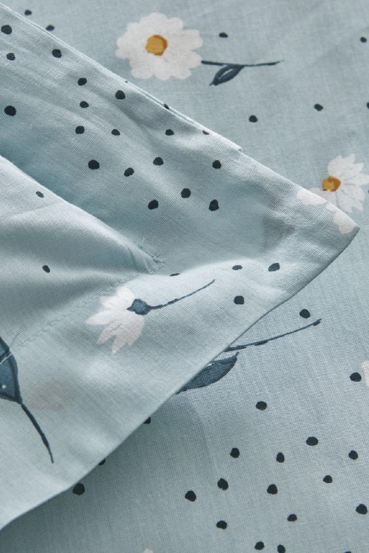 Karaca Home Daisy Mint %100 Pamuk Çift Kişilik Nevresim Takımı