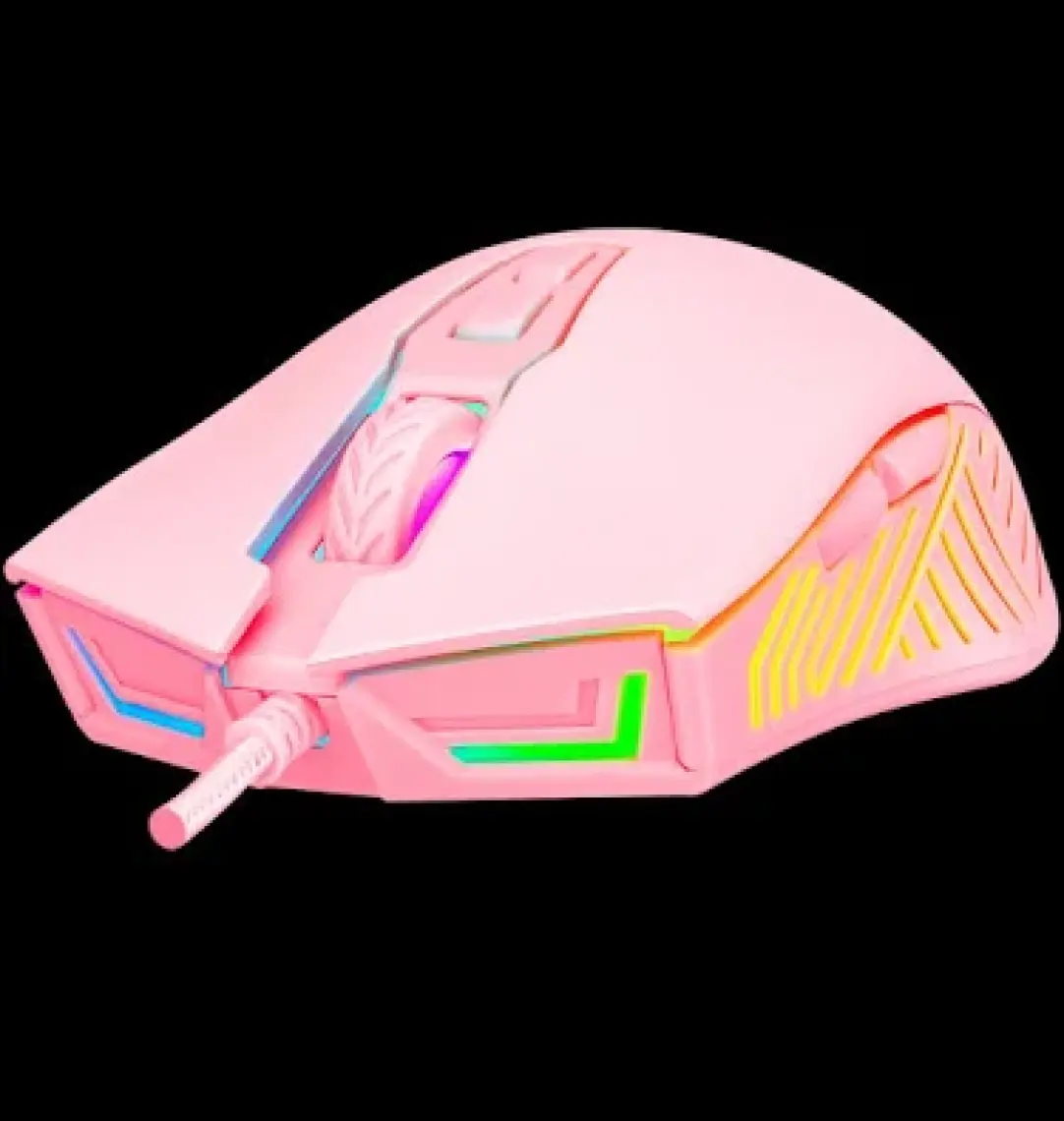 Rampage SMX-G68 SPEAR Full RGB 7200DPI Pembe 7D Makrolu Gaming Oyuncu Mouse