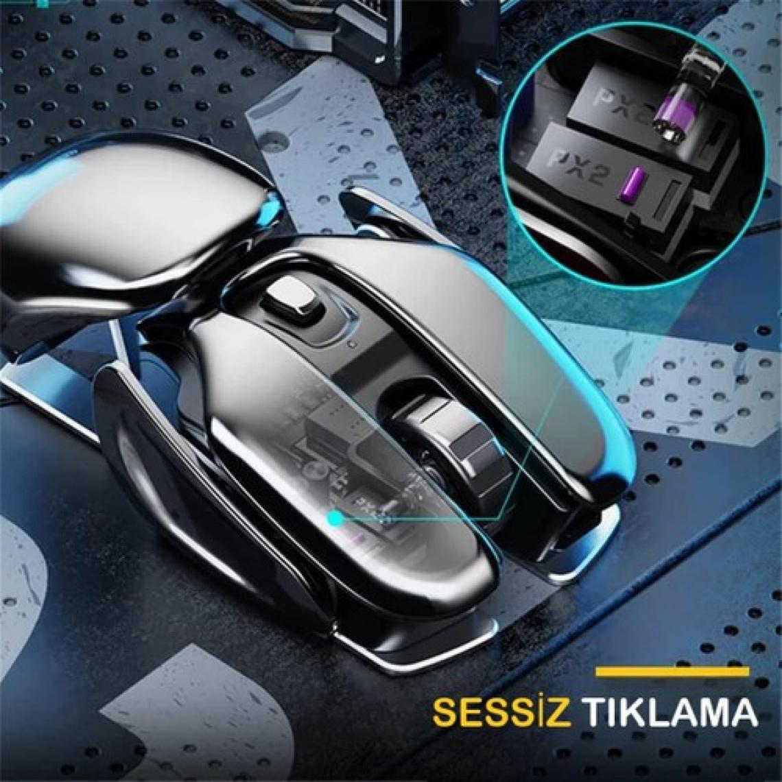 Duhalıne Kablosuz Şarjlı Mouse Modern Tasarım Ergonomik Metal Mouse, 2,4 Ghz Sessiz Tıklama