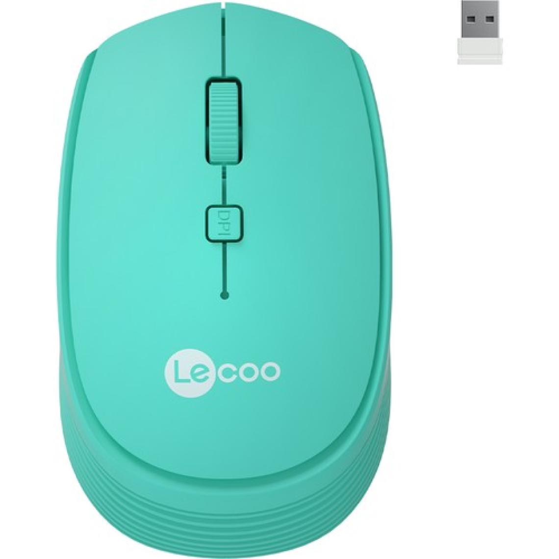 Lecoo WS202 Kablosuz 1200DPI 4 Tuşlu Optik Mouse Turkuaz