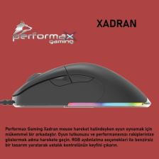 Performax Gaming Xadran Makrolu 8000Dpi Rgb Ledli Gaming Oyuncu Mouse Siyah 6 Tuşlu