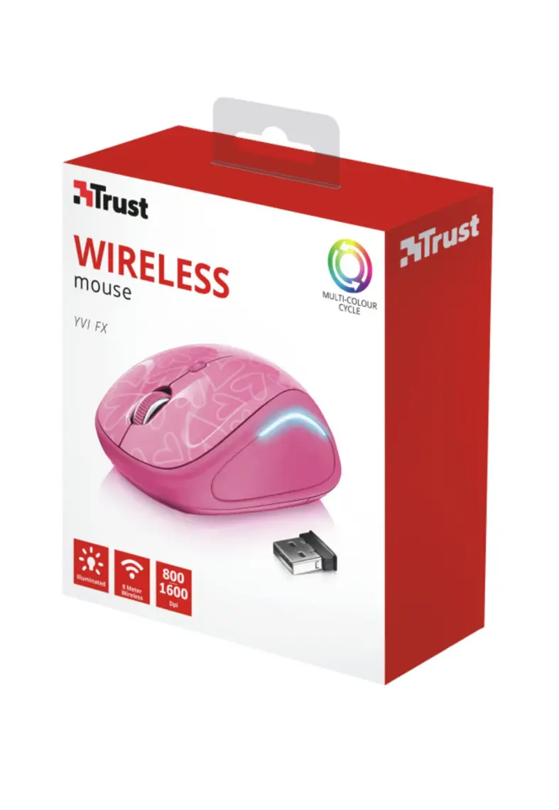 Trust 22336 Yvi Kablosuz Mouse - Pembe