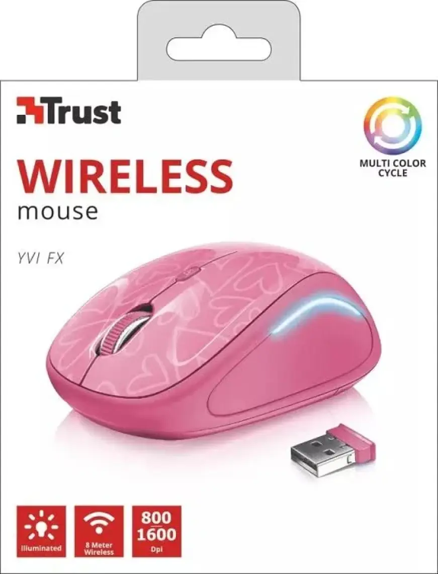 Trust 22336 Yvi Kablosuz Mouse - Pembe