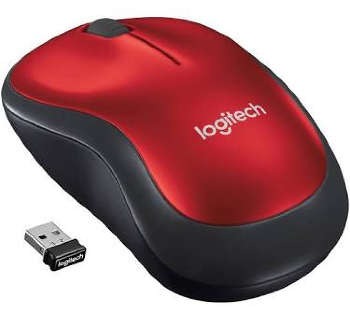 Logitech M185 USB Alıcılı Kompakt Kablosuz Mouse - Kırmızı