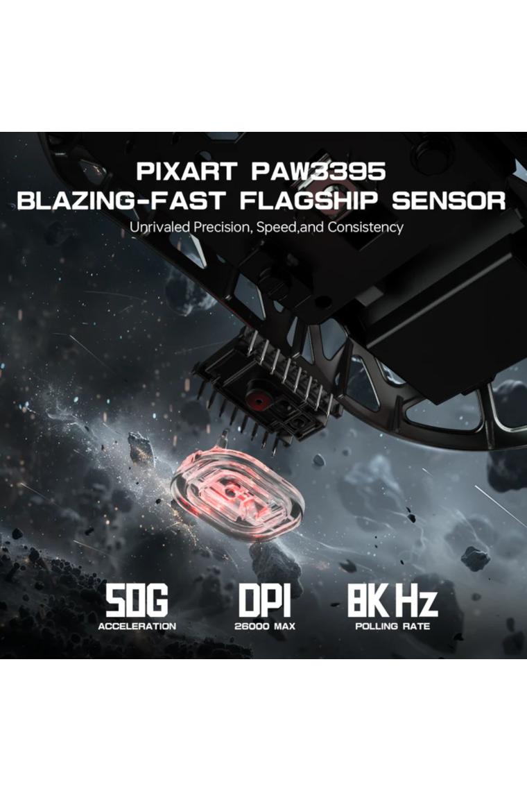 Attack Shark R3 Magnezyum Alaşımlı App Uygulamalı 8khz Ultra Hız Tepki 26.000DPI Gaming Oyuncu Mouse