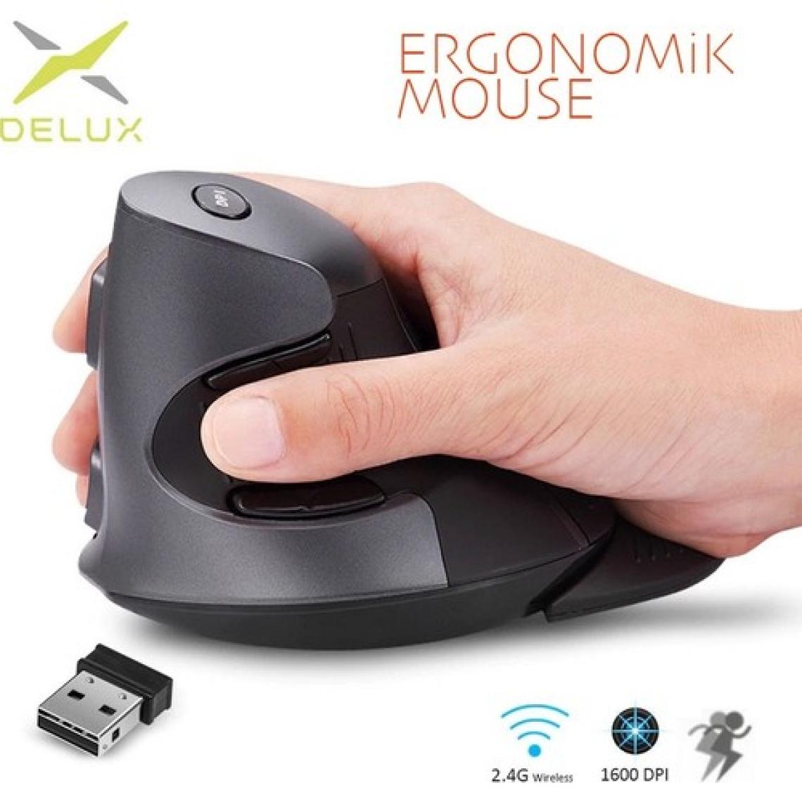 Delux M618GX Dikey 6 Tuşlu Kablosuz Optik Mouse